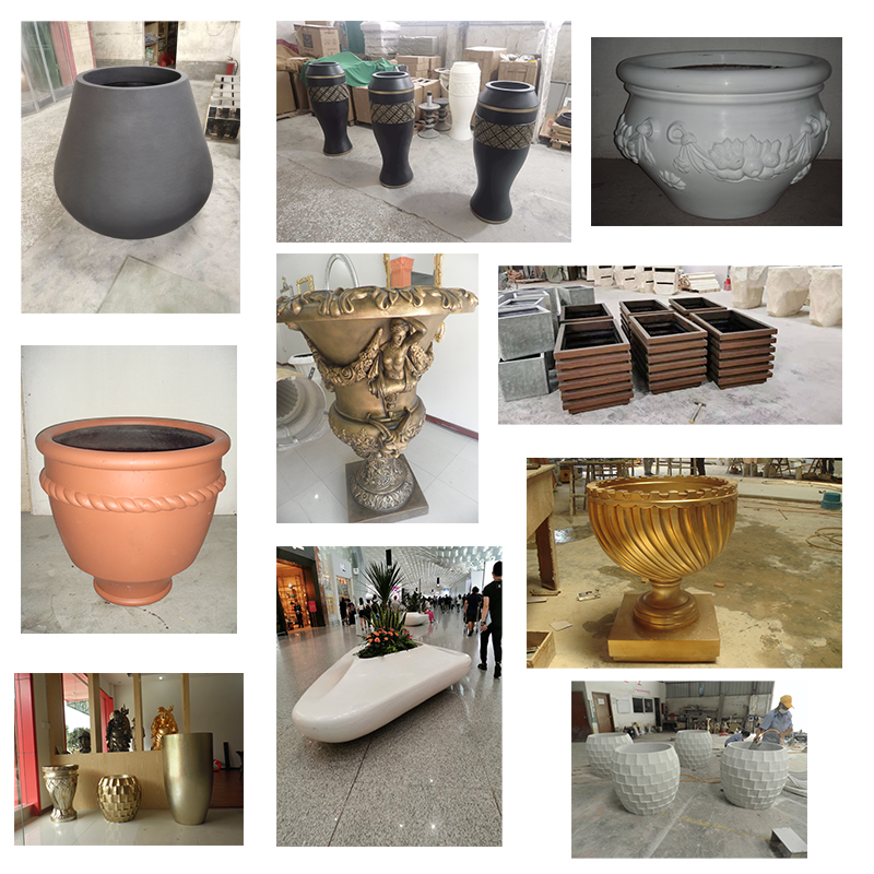 Customized fiberglass flowerpot